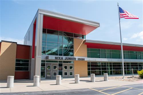 Front entrance of Nixa Junior High